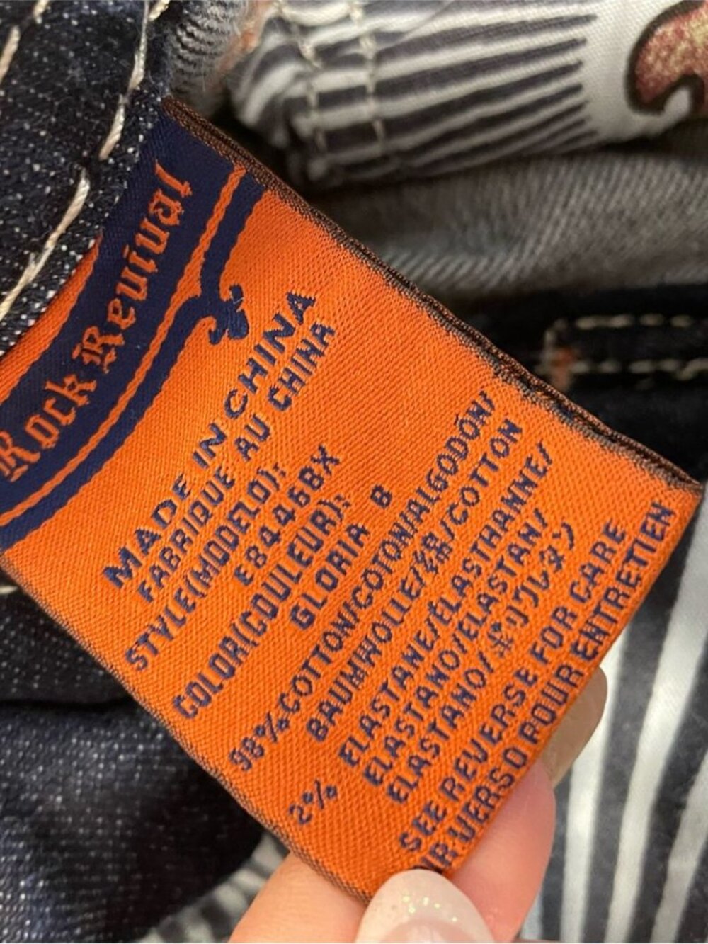 Rock Revival Gloria Boot Jeans Blue 31 Y2K Western Distressed Denim Festival - Picture 15 of 16